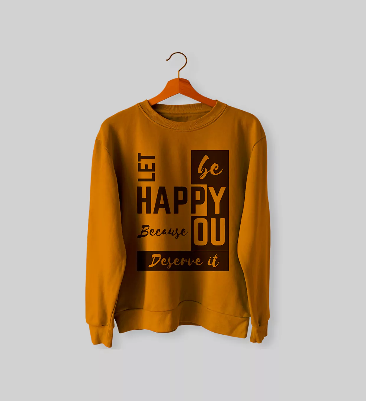 Men's Mustard Yellow Sweatshirt Online - ATTIREX™